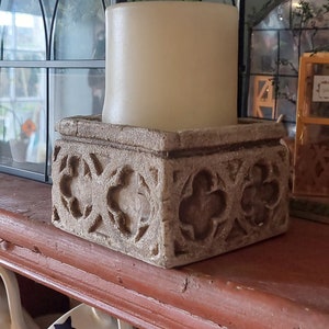 Pretty Gothic stone Candle Holder