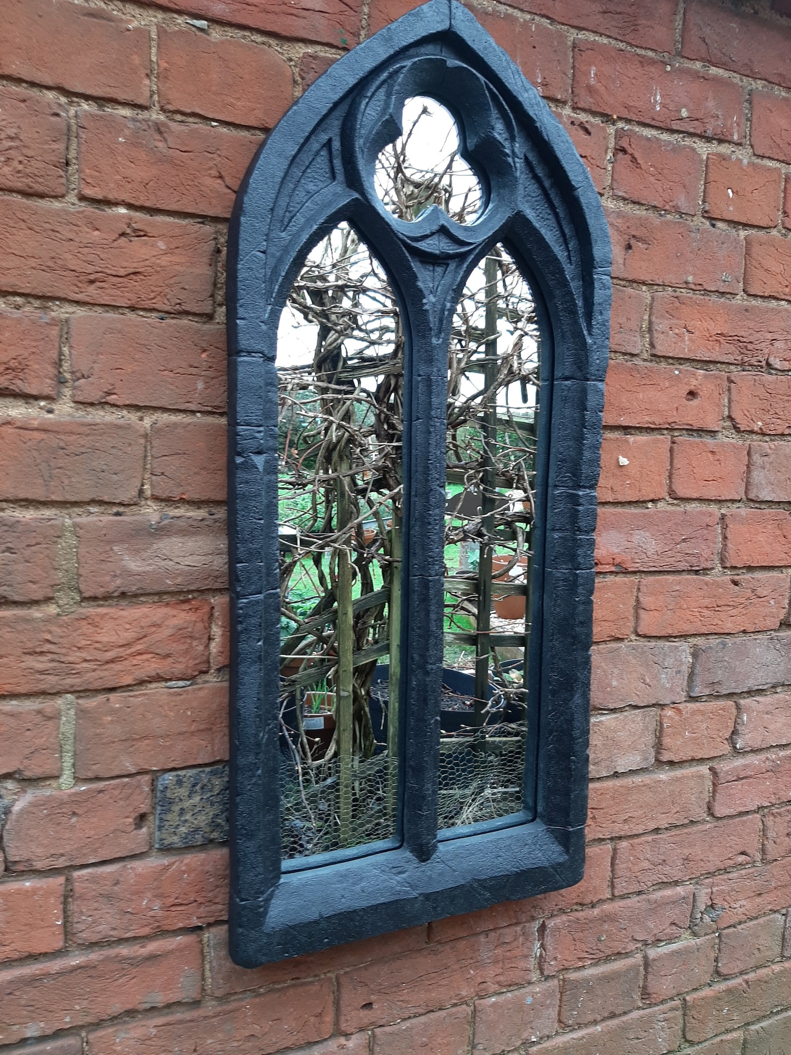 Stunning Double Light Gothic Garden Mirror - Etsy