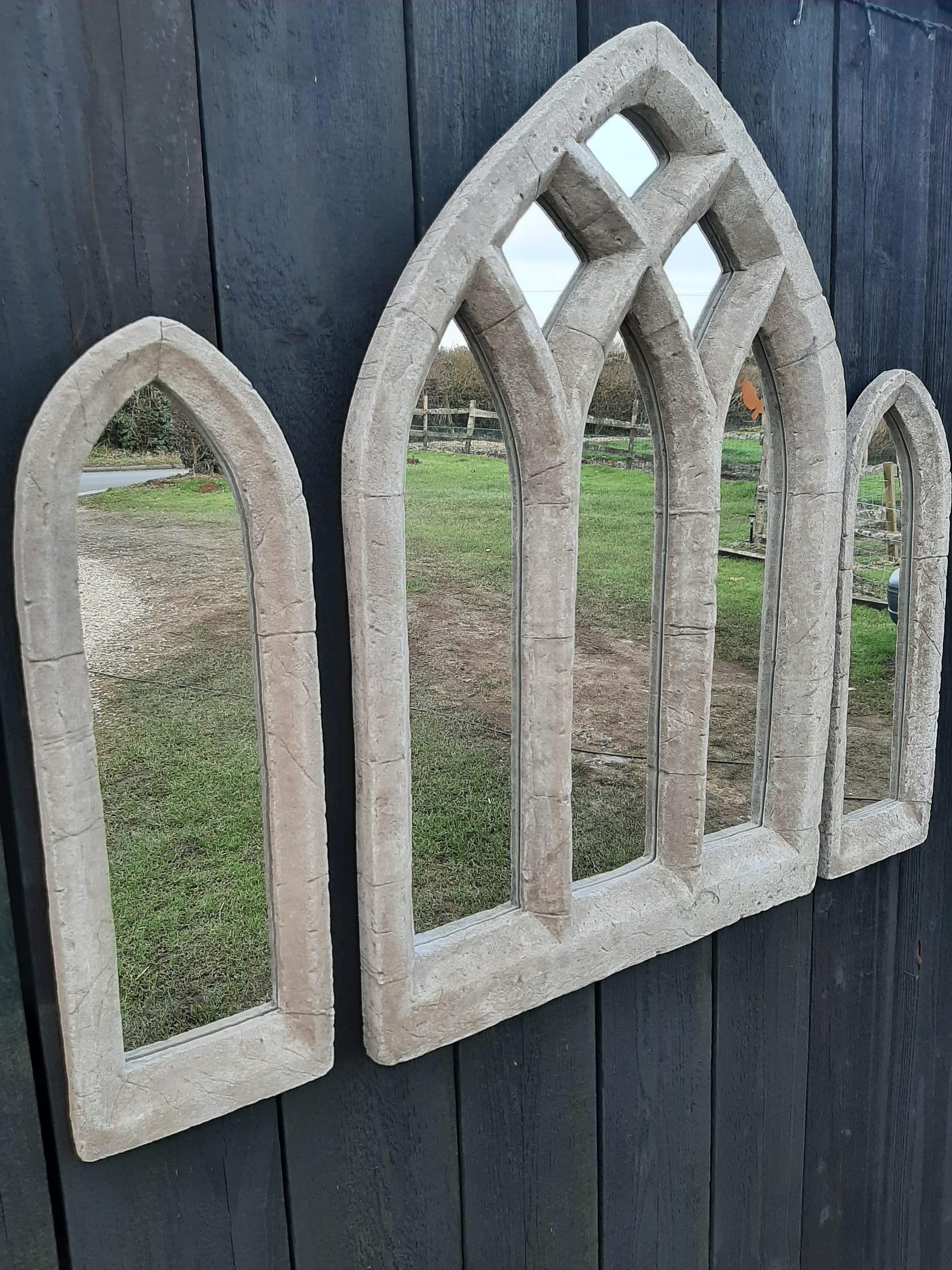 Mirror In Church Set of Three Gothic Arch Church Mirrors - Etsy