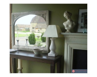 Beautiful Large overmantel gothic stone mirror