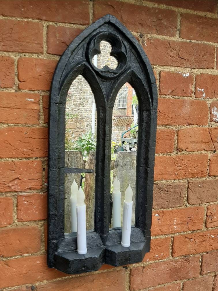 Gothic Church Sconce Candle Vintage Mirror Etsy UK