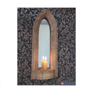 Small pretty gothic sconce arch mirror