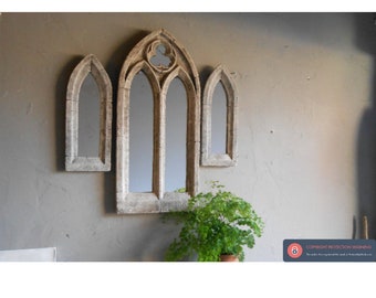 Three handmade Gothic antique vintage Mirror set