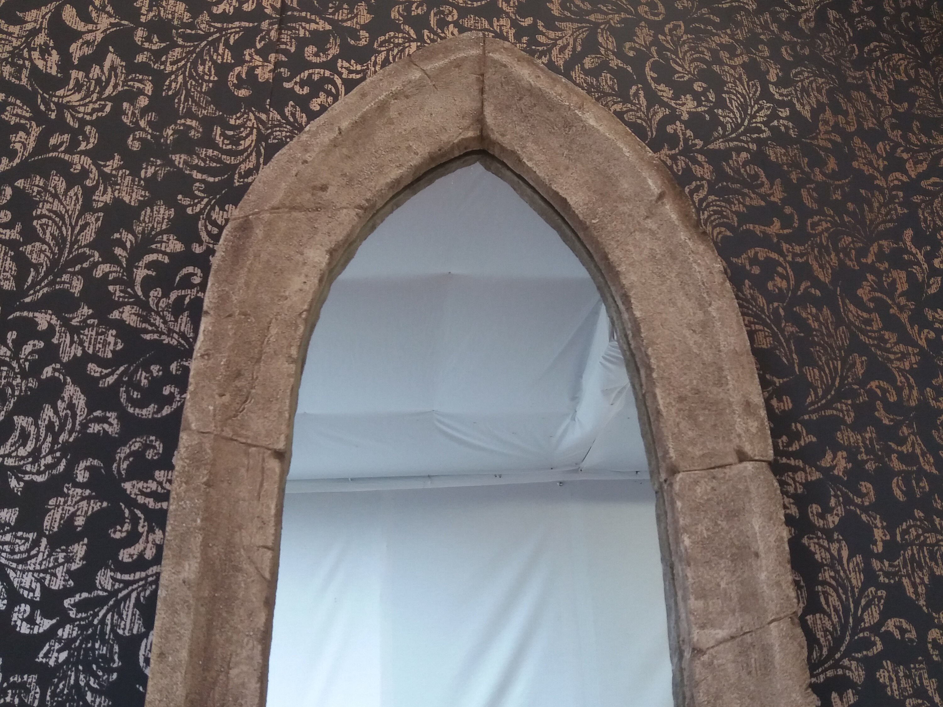 Set of three vintage gothic arch mirrors