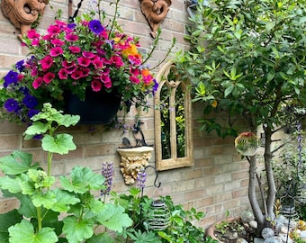 Fabulous gothic church garden window mirror