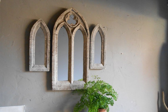 Trio Of Gothic Church Mirrors Antique Windows Trio Of Gothic Church Mirrors Antique