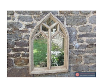 Beautiful stone arch garden gothic mirror