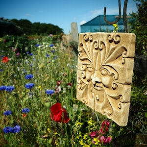 Green Man Steingarten Wanddekor