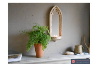 Gorgeous gothic trefoil sconce mirror candle holder