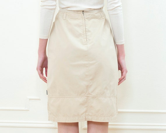 90s khaki pencil skirt small | tan cotton twill p… - image 5