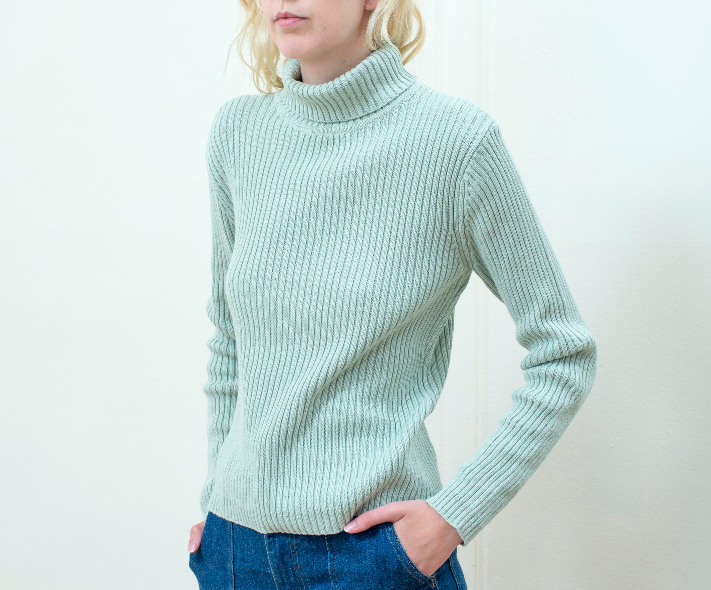 mint turtleneck