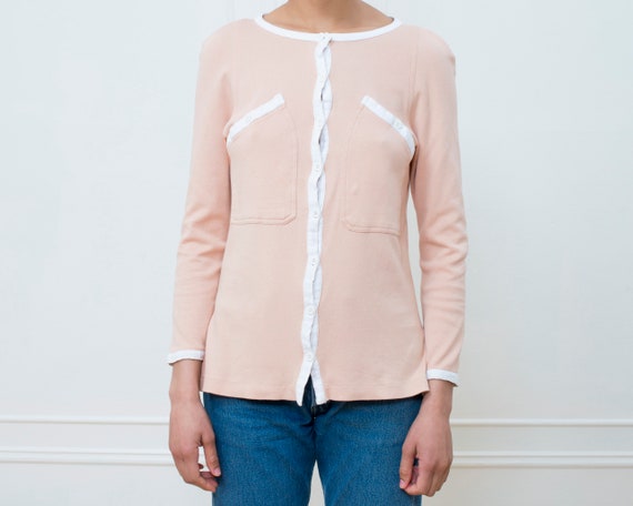 pink cardigan
