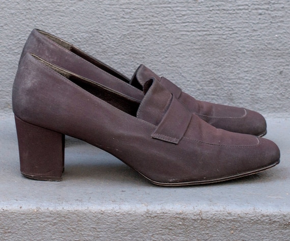 brown block heel loafers 7.5 | mootsies tootsies … - image 1