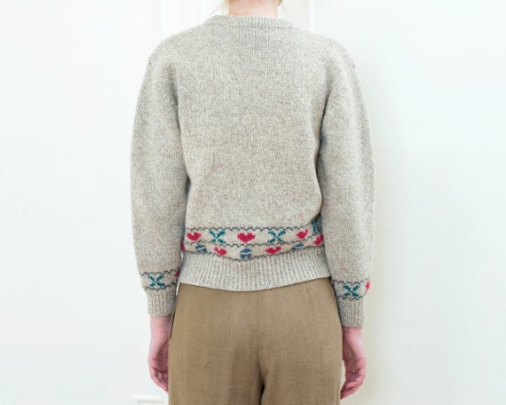 vintage intarsia wool sweater | rocking horse swe… - image 4