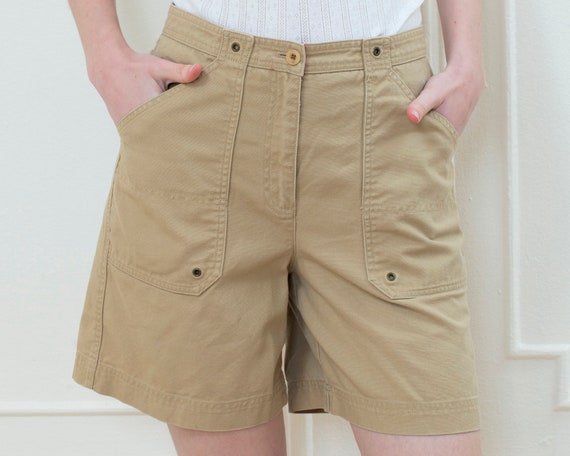 90s khaki high waisted shorts | ralph lauren high