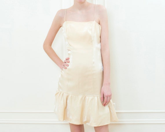 90s yellow prom dress | yellow sundress | yellow m