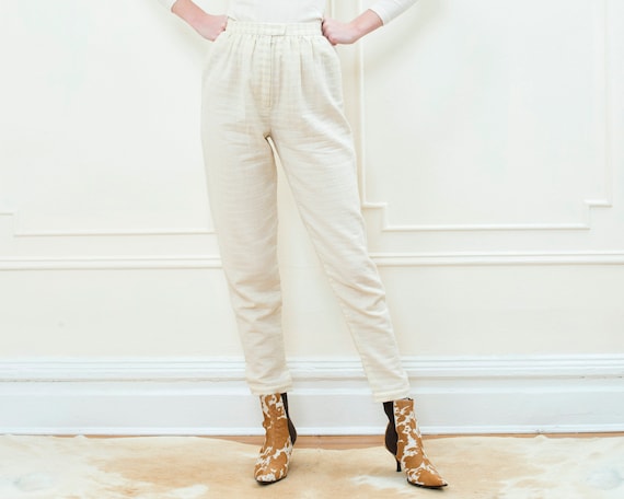 Ivory high waist trousers - Gem