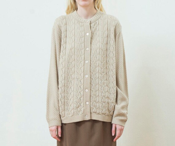 tan oversized cardigan