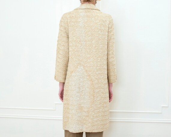 60s camel coat | nubby mod car coat | beige tan w… - image 5