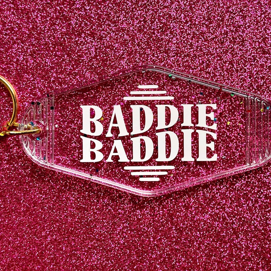 Funny Motel Keychain, Baddie Keychain, Cute Keychains, Glitter Keychain