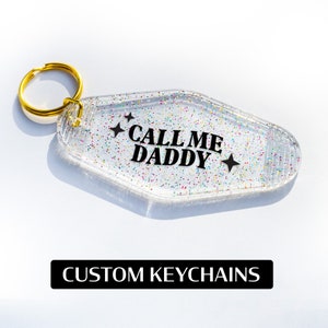 Personalized Motel Keychain - Fun Gift for Friends, Bridesmaids, & Pride