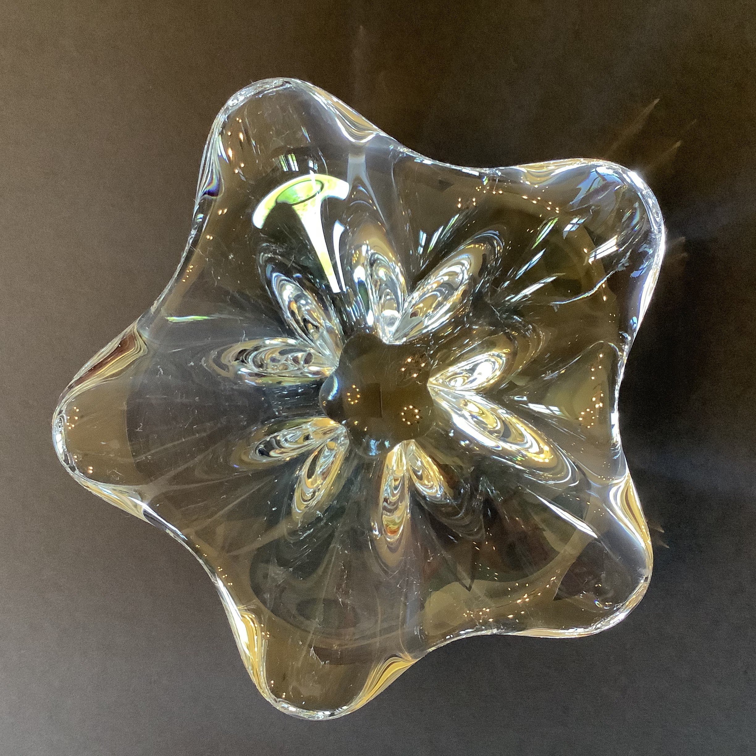 Baccarat Ashtray. 1950.s Lead Crystal Baccarat Ashtray. Flower Etsy