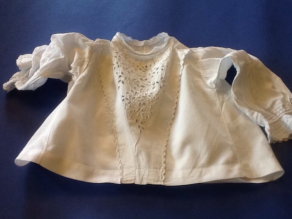 Antique French baby blouse. Entirely hand sewn, e… - image 1