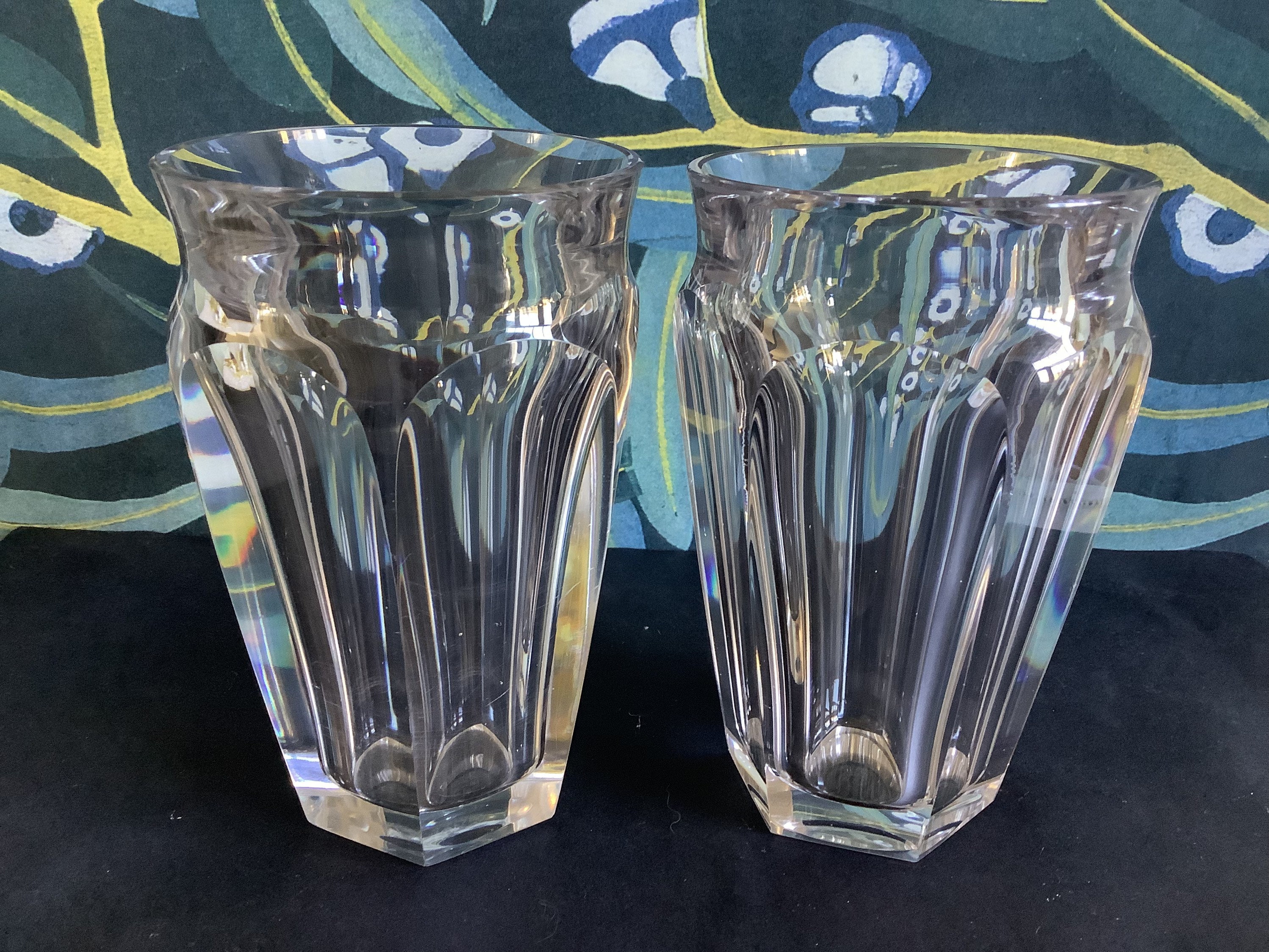Paire de Verres à Boisson Longue Baccarat. en Cristal Français Vintage Pour Les Boissons Longues ou