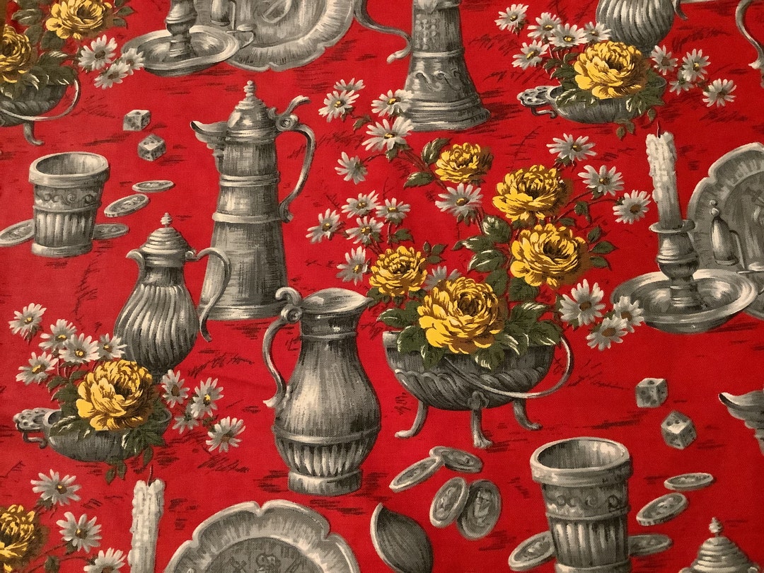 フランス　ヴィンテージ　生地 Vintage French Fabric. 1950 1960, 2 Lengths of Vintage