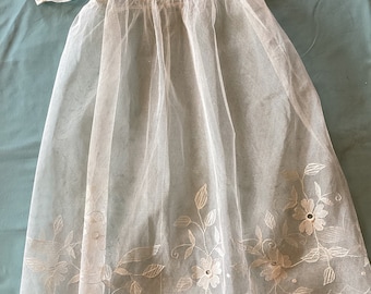 Vintage French Christening gown. Baptism gown. Handmade Christening gown.