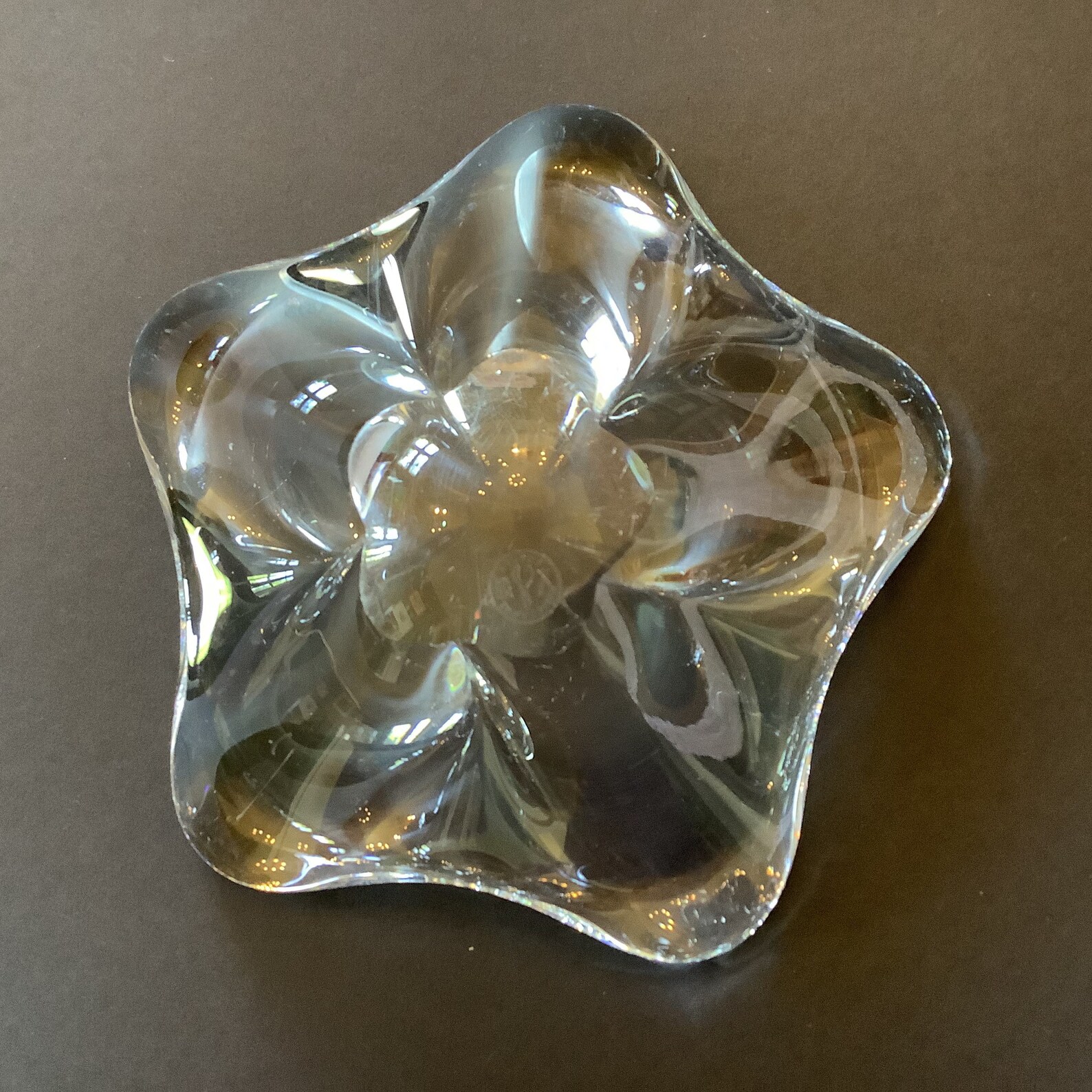 Baccarat Ashtray. 1950.s Lead Crystal Baccarat Ashtray. Flower Etsy