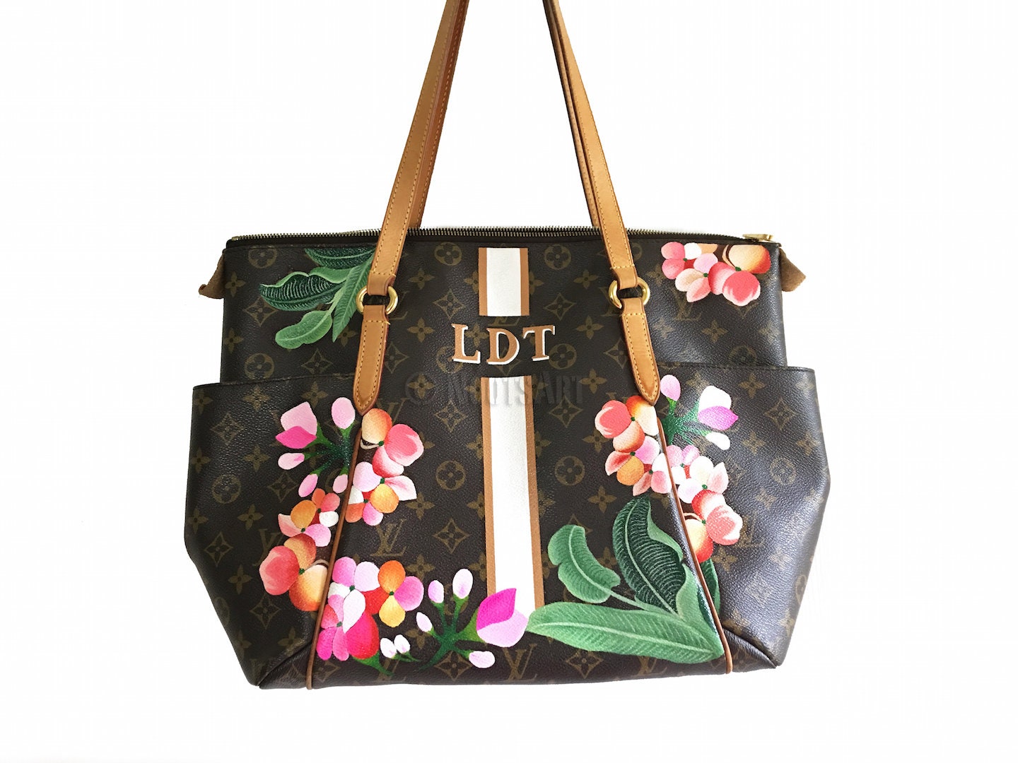 Custom handpainted Louis Vuitton bag...Customer provides the | Etsy