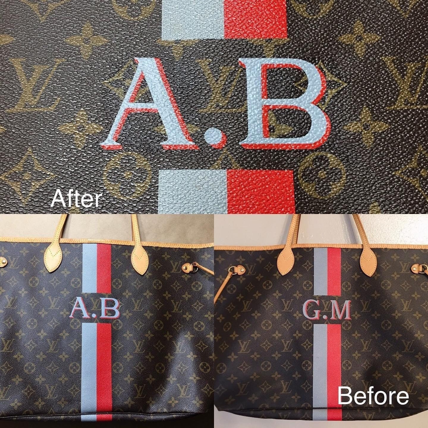 Removal/remove Initials/ Replace Initials/remove Stripes 