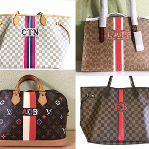 hand painted monogram tote