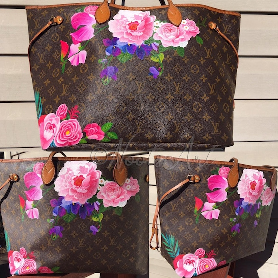 Custom hand painted Tote Handbag.Customer provide the bag Price Vary
