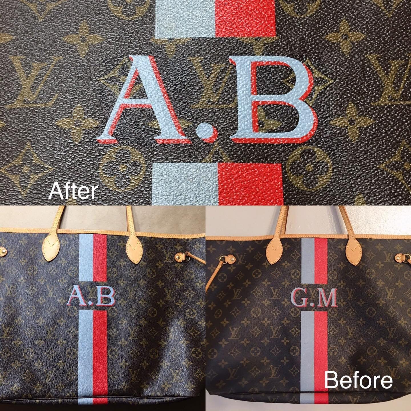 Remove and Replace Initials...customer Provide Bag Etsy