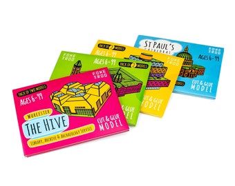 Set of 4 Foxetroo Kits SAVE 25% | St Paul's Cathedral | Birmingham Council House | Library of Birmingham | The Hive | Stocking Filler Crafts