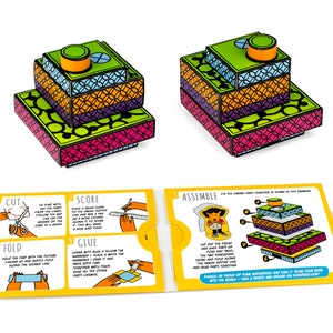 Library of Birmingham: Cut-Out & Glue Paper Model Kit Stocking Filler Birmingham Paper Model Craft Kit for Kid Building Kit image 8