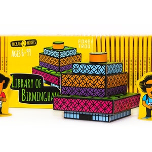 Library of Birmingham: Cut-Out & Glue Paper Model Kit Stocking Filler Birmingham Paper Model Craft Kit for Kid Building Kit image 10