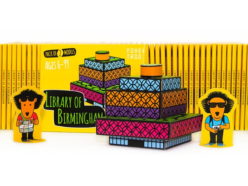 Library of Birmingham: Cut-Out & Glue Paper Model Kit Stocking Filler Birmingham Paper Model Craft Kit for Kid Building Kit image 10