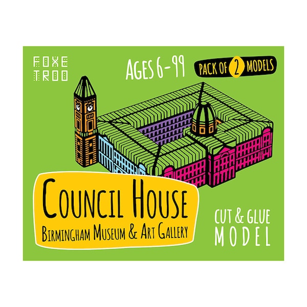 Birmingham Council House Paper Model Kit: Cut & Glue Building