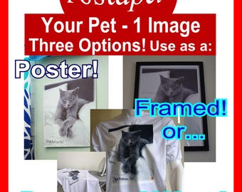 Opciones de árbol de retratos de mascotas personalizables: viene como póster, se puede enmarcar o... ¡úselo!