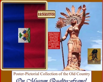 Póster ilustrado de Haití de 30 x 40 cm del Viejo País