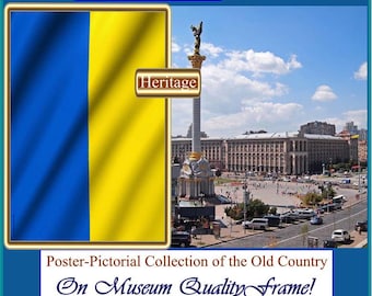 Póster ilustrado de Ucrania de 30 x 40 cm del Viejo Mundo