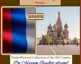 Póster ilustrado de Rusia de 30 x 40 cm del Viejo País