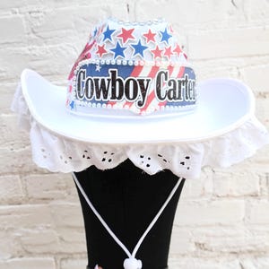 Cappello da cowboy Carter - Bianco stellato