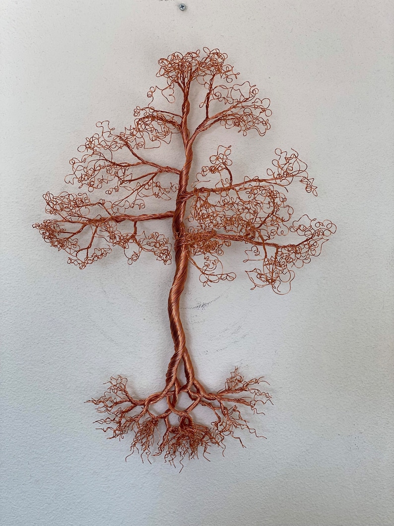 Wire Pine Tree Sculpture Copper and Branches Home Decor Gift Etsy