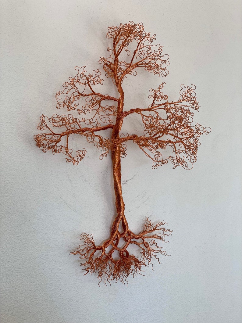 Wire Pine Tree Sculpture Copper and Branches Home Decor Gift Etsy
