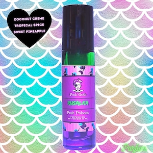 Rusalka Tropical Peach Pineapple Coconut Scented Gothic Perfume 10 mL Roll On Perfume
