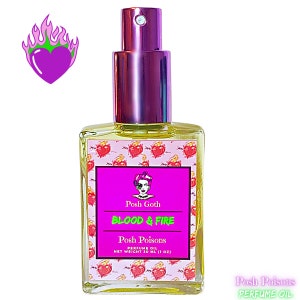 Blood and Fire Floral Gothic Aromatherapy Perfume 1oz Spray Bottle